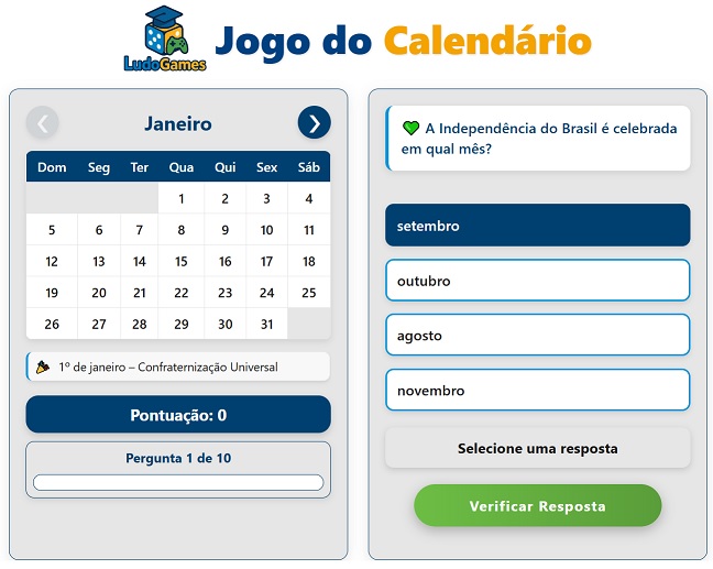 Jogo do Calendário